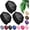 Black, variant on 3-Piece Stretchy Wide-Edge Sleeping Cap Set, Comfortable and breathable