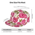 thumbnail image 6 of Fotbe Rose Flowers Flat Bill Visor Cap Classic Snapback Hat Polyester Foam Trucker Hat Trucker Cap Adjustable Baseball Cap, 6 of 9