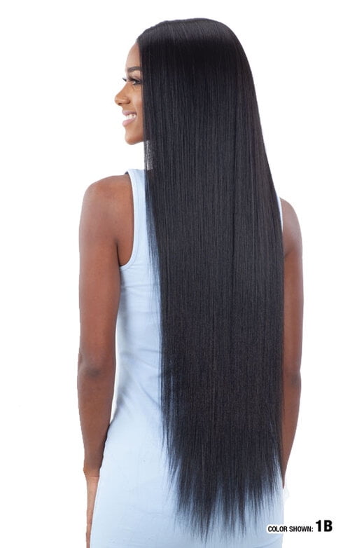 Organique Light Yaky Straight Lace Wig Synthetic 36" / Color: 1B - Off Black / Length: 36 INCH Lace Wigs