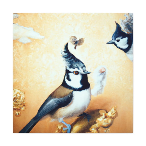 Titmouse on Baroque Tapestry - Canvas