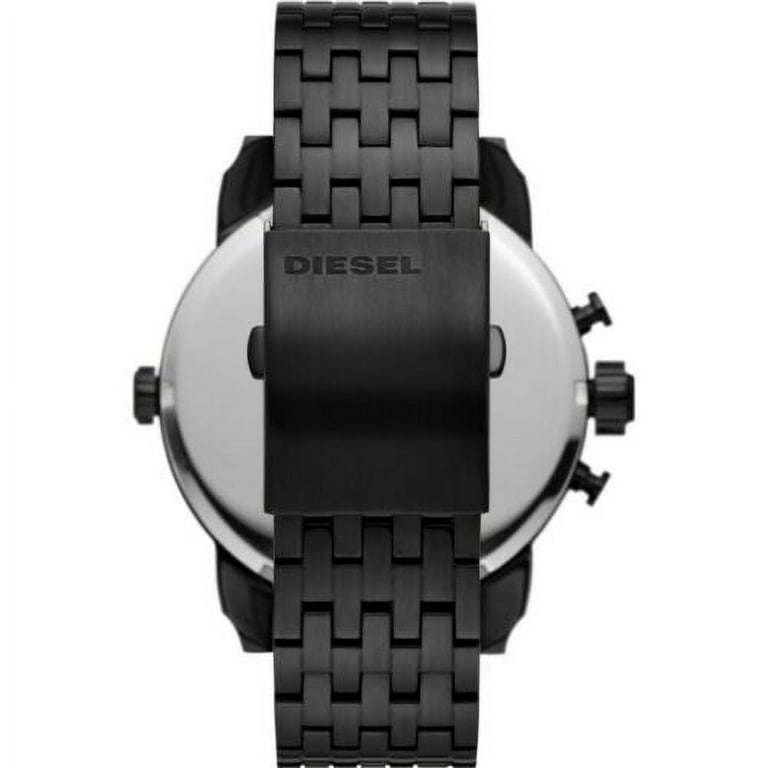 DIESEL LITTLE DADDY MEN'S BLACK STAINLESS DUAL TIME