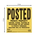 thumbnail image 2 of Hy-Ko Yellow 11 x 11 inch Plastic Posted Private Property Sign, Place for Name and Address, 2 of 12