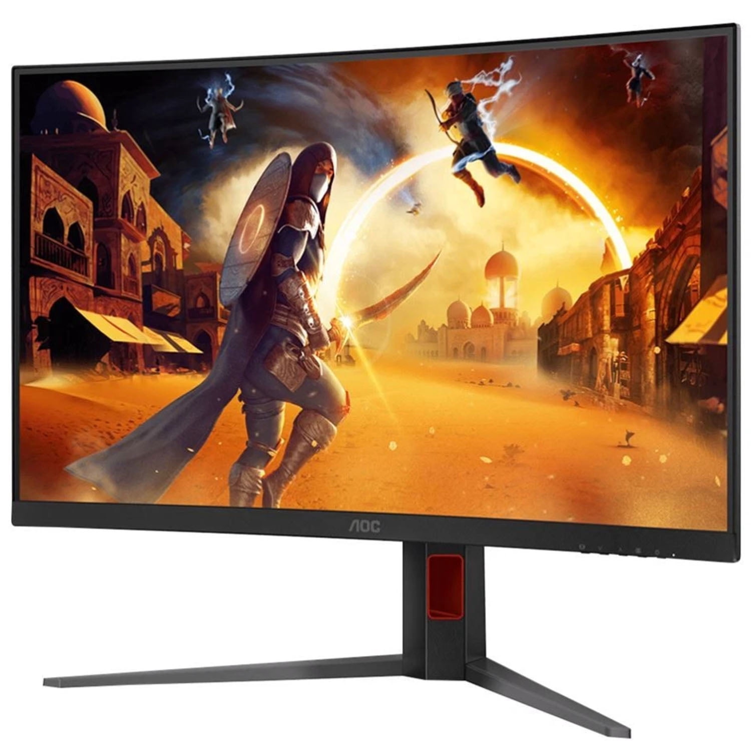 Restored AOC CQ32G4 Curved Gaming Monitor, 31.5" QHD, 180Hz, 1ms Response, FreeSync Premium,Black (Refurbished)