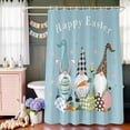 thumbnail image 5 of Shower Curtain for Bathroom Happy Easter Words Gnomes Waterproof Bath Curtains Shower Curtains with Hooks,Wantercolor Eggs Bathroom Curtain Privacy Drapes for Bathtubs Toilet 36x72in, 5 of 9