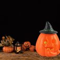 thumbnail image 3 of Juguetes de calabaza para fiesta de Halloween con sonido de terror calabaza bruja escoba de mano Jack-o'-Lantern, 3 of 5
