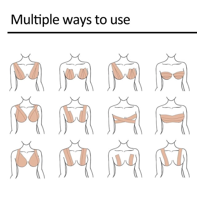 Cinta invisible para levantamiento de senos Calcomanías para el pecho transpirables de grado médico para mujeres Ndcxsfigh Cuidado Belleza