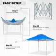 thumbnail image 5 of MASTERCANOPY 13 x 13ft Pop-up Canopy Tent with Auto Extending Eaves, Blue, 5 of 8