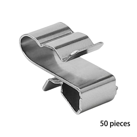 50Pcs Stainless Steel Electrical Clip Replacement Solar Panel Wire Clamp Cable Fastener Trailer Frame Wires Clamps