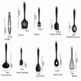 thumbnail image 2 of Silicone Cooking Utensils Cooking Spoons Kitchen Gadgets 10 Pcs Set Cooking Utensils Bbq Tool, 2 of 4