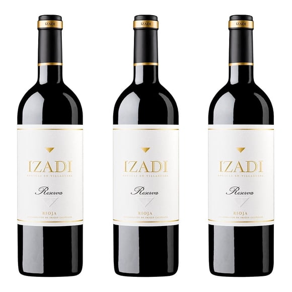 Paquete 3 Botellas Vino Tinto Izadi Rioja Reserva 2009 750 ml