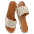 thumbnail image 1 of Sandalias Tscoyuki Raffia para mujer, elegantes, planas, talla 7.5, 1 of 6
