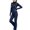 Navy#1, variant on Hzzrkos Girls Casual Athletic Solid Color Stand Collar Long Sleeve Full Zip Jacket and Flared Pants Tracksuit Set Running Fitness Outfit Activewear Lounge Set Light Blue#1