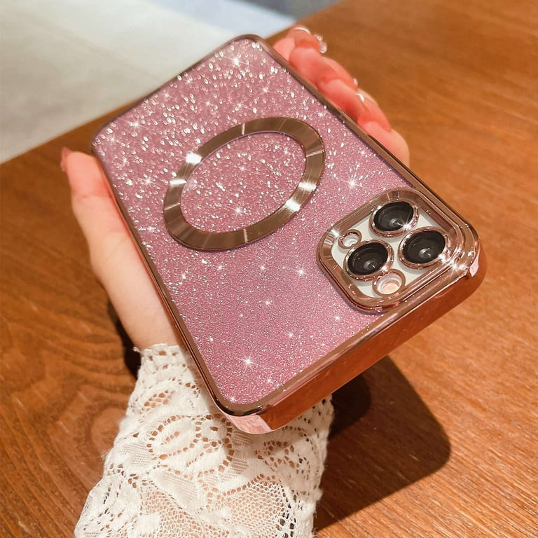 Heromiracle Compatible with iPhone 11 Case Luxury Square Trunk Box Durable Glitter Cover for Women Girls Lady Girly Cute Bumper 6.1 inch (Pink)