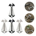 thumbnail image 3 of Shisuyan 2pcs Fishbone Tent Stakes Pegs Floor Spring Nails Portable Camping Tent Nails, 3 of 9