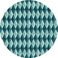 thumbnail image 1 of Ahgly Company Machine Washable Indoor Square Transitional Blue Diamond Blue Area Rugs, 3' Square, 1 of 1
