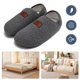 thumbnail image 1 of Pantuflas interior para casa calcetines zapatos mocasines con espalda cerrada forro polar peluche mujer (gris 40-41), 1 of 9