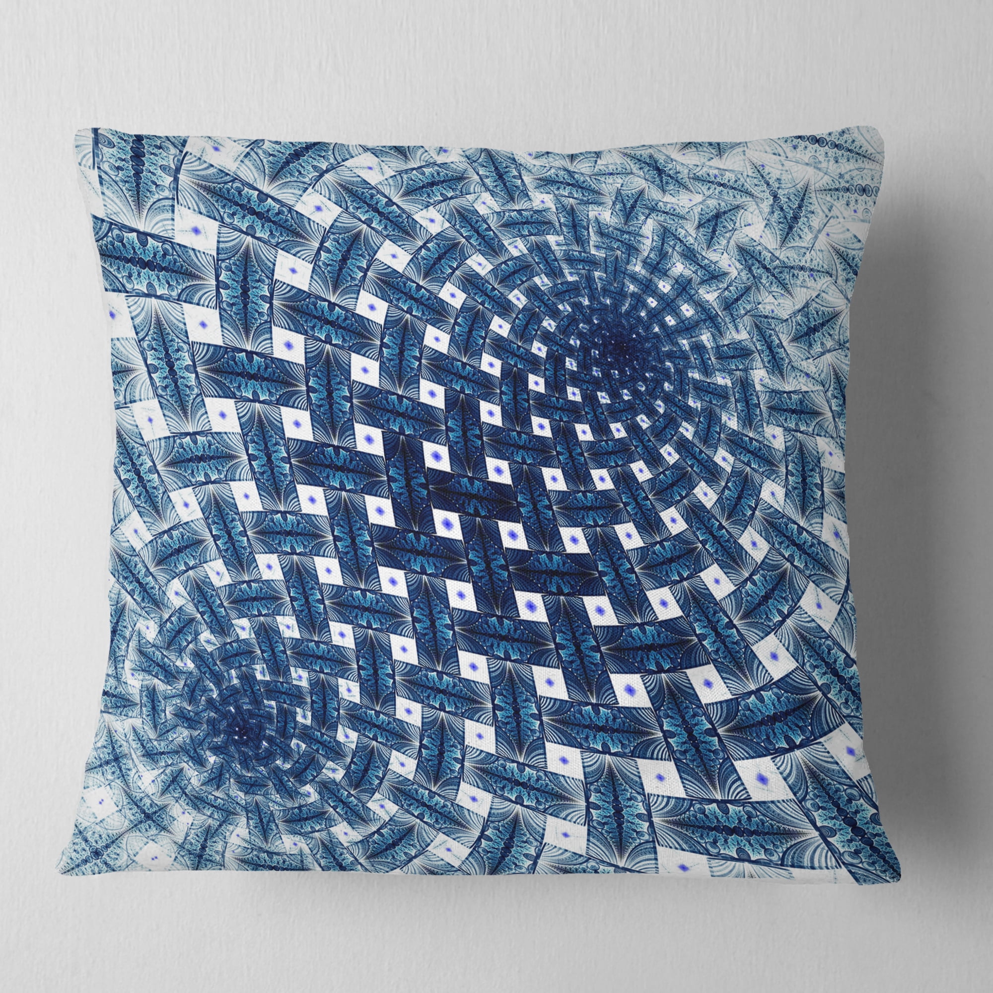 Designart 18" x 18" Contemporary, Modern Black Polyester Throw Pillow