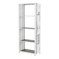 thumbnail image 3 of Carnsile 4-Shelf Metal Open Bookcase, Sand White, 3 of 5