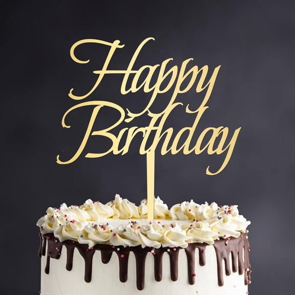 Happy Birthday Cupcake Topper Reusable Happy Birthday Cake Topper Pick Pastries Cake Decor Suitable for Birthday Celebrations Anniversary Party Decoration Supplies