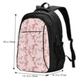 thumbnail image 5 of Balery Orchids Flowers Print USB Charging Backpack for Men and Women - Water-Resistant, Anti-Theft Laptop Backpack with USB Port for Travel, Work, School, and College, 5 of 7
