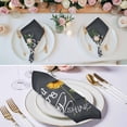 thumbnail image 3 of Cloth Napkins Set of 8 - 20x20 Inches, Sunflowers Washable Reusable Table Napkins, Classic Bee You Are My Sunshine Black Soft & Absortbent Dining Napkin for Party Wedding Hotel Restaurant, 3 of 9