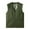 Olive Green, variant on WREESH Fashion Vest Men'S Denim Multi Pocket Fishing Shoulder V-Neck Four Season Jacket Olive Green