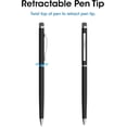 thumbnail image 3 of Universal Hybrid Twist 2-in-1 Stylus for Smartphones, Tablets and Other Touchscreen Devices | Works for School, Online Class, Business, Work (2 Pack, Black / Brushed Aluminum), 3 of 7