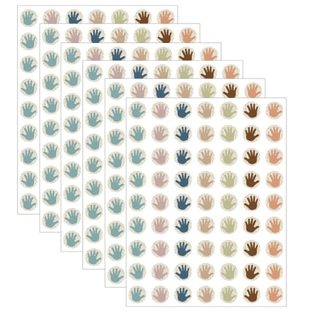 UPC: 0194629120192 | Teacher Created Resources Everyone is Welcome Helping Hands Mini Stickers 378 Per Pack 6 Packs