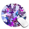 thumbnail image 2 of Disketp Flying Butterflies Small Mouse Pad 7.9x7.9 Inches,Washable Round Mousepad For Office Laptop Computer,Non-Slip Rubber Base Mouse Pads For Wireless Mouse, 2 of 8