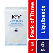 K-Y Liquibeads Vaginal Moisturizer- Bead Inserts With Applicators To Restore Natural Moisture 6 Count (Pack of 3)