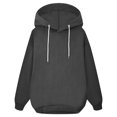 thumbnail image 4 of Gibobby Sudadera mujer, Women's French Terry Fleece Pullover Hoodie(Gris oscuro,XG), 4 of 5