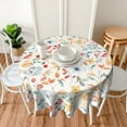 thumbnail image 6 of Spring Floral Tablecloth Round 60 Inch,Watercolor Flower Table Cloth,Wrinkle Stain Resistance Summer Colorful Leaves Table Covers for Kitchen Dining,Rustic Small Tablecloth for Parties Picnic, 6 of 6