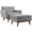 Expectation Gray, variant on Modway Engage 2-Piece Fabric and Rubberwood Armchair and Ottoman - Gray