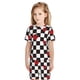 thumbnail image 5 of Balery Ladybugs Of Black And White Checkers Conjunto de Pijama Infantil de Manga Corta con Estampado – Ropa de Dormir de Algodón Suave-3X-Large, 5 of 5
