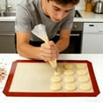 thumbnail image 6 of 4 PCS Silicone Baking Mat Set of 1 Non Stick Baking Sheet for Oven, Reusable Food Grade Silicone Mats for Cookies Macaron Pizza Bread Baking Supplies and Accessories Kitchen Tools (16.53"x11.61"), 6 of 6
