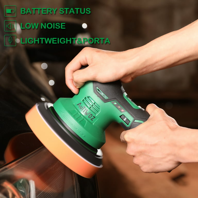  ZOTA Cordless Buffer Polisher for Car,6 inch 2pcs 12V/2.0Ah  Lithium Rechargeable Battery Cordless Polisher with 6 Variable Speed,Quiet  Orbital Car Buffers and Polishers kit. : Automotive