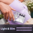 thumbnail image 6 of Casetego for Samsung Galaxy S24 FE Case,Compatible with MagSafe,Clear Magnetic Glitter Gradient Sparkle Luxury Plated Soft TPU Bumper Full Camera Lens Protector,Purple, 6 of 7