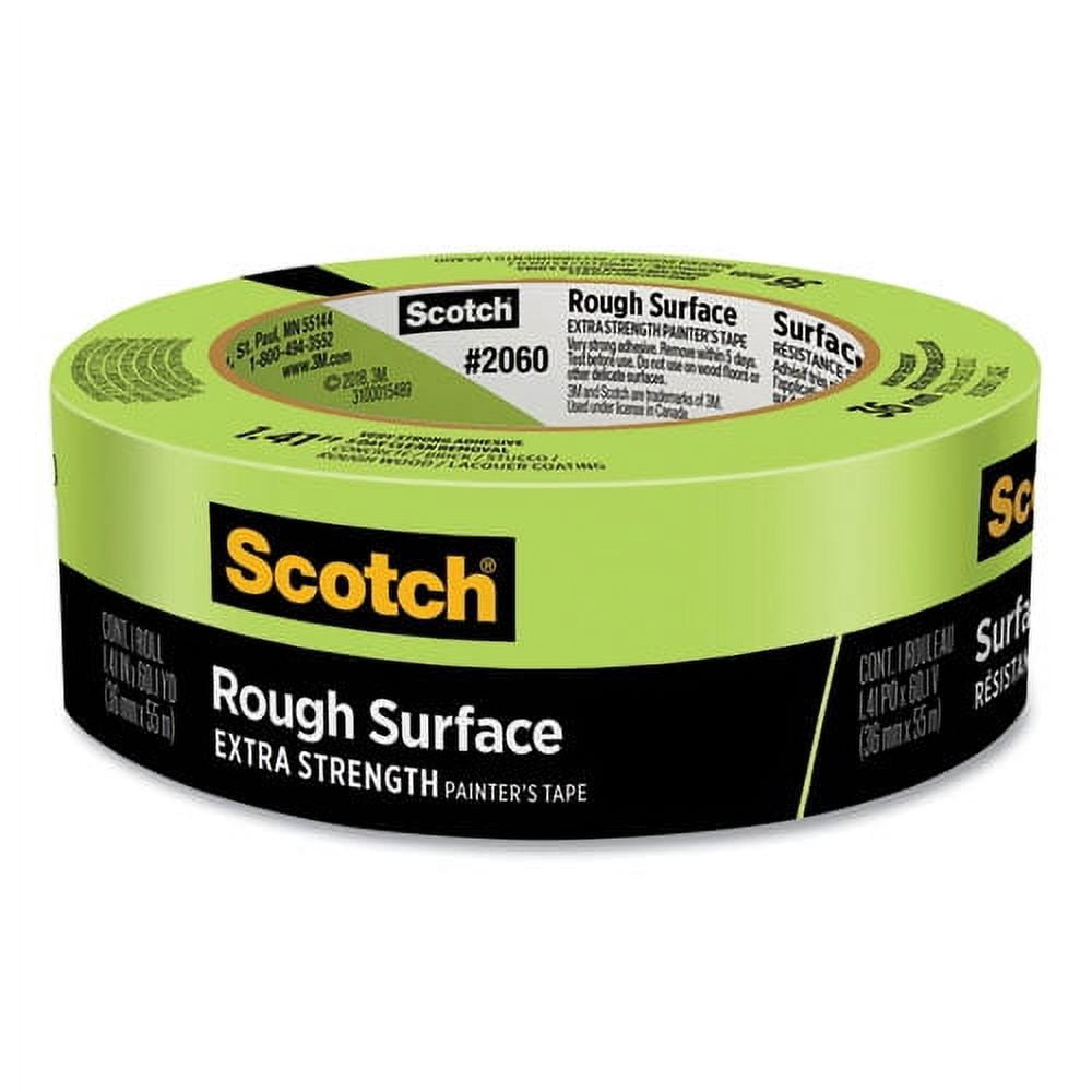 Rough Surface Extra Strength Painter's Tape, 3" Core, 1.41" X 60.1 Yds, Green | Bundle of 10 Rolls