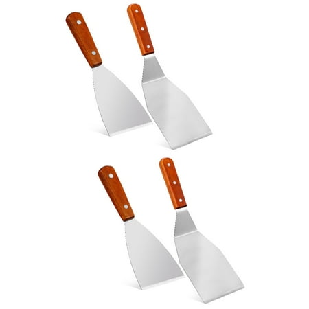 

Stainless Steel Frying Spatula Set Pancake Heavy Duty 4 Pcs Tool Griddle Kitchen Assoccories Accessories Pizza Spatulas