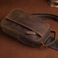 thumbnail image 2 of Bolso de cuero para el pecho Bolso de mensajero para hombre Capa superior Bolso vintage de cuero Crazy Horse para hombre Bolso de marea, 2 of 5