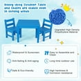 thumbnail image 6 of Gymax Kids Square Table Indoor Outdoor Heavy-Duty All-Weather Activity Play Table Blue, 6 of 9