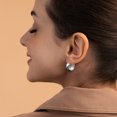 thumbnail image 3 of Alexcraft 14K Gold Plated Sterling Silver Hypoallergenic Chunky Hoop Earrings for Women, 3 of 6
