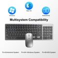 thumbnail image 4 of 102 Keys Wireless Keyboard and Mouse Combo, 2.4G+Bluetooth Dual-Mode Rechargeable Cordless USB Keyboard and Mouse, Silent Keyboard and Mouse with Multimedia Keys for Computer/Laptop/Windows/Mac,Black, 4 of 7