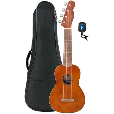 Fender Venice Soprano Ukulele - Natural Bundle with Gig Bag and Tuner