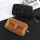 thumbnail image 5 of Qarigey Bolsos porta tarjetas masculinos de cuero y gran capacidad para todo lo esencial, bolso deportivo para teléfono móvil para hombre riñoneras verde+transversal, 5 of 6