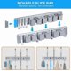 thumbnail image 3 of Wall Mounted Broom Holder, Wall Mounted Mop Holder Mop and Broom Holder with 3 Slots and 4 Hooks Holder for Home, Kitchen, Garage, Garden, 3 of 5