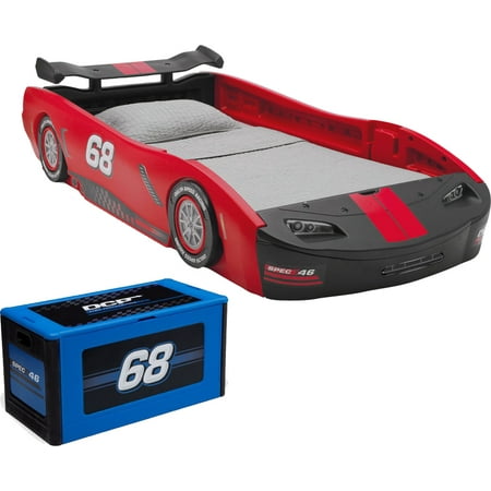 Turbo Race Car Twin Bed & Toy Box - Bedroom Value (Best Race Car Bed)