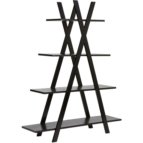 Equis 4-Tier Open Shelf, Black