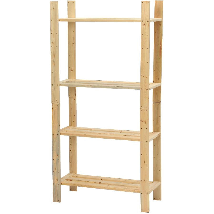 60" x 30" x 121/2" 4 Shelf Pine Wood Shelving Walmart Canada