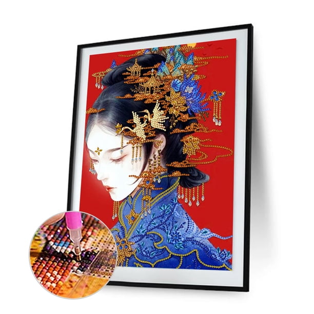 Cuadros Decorativos Cuadro de arte mosaico de diamantes de imitación de taladro completo de mujer antigua de pintura de diamante DIY 5D DQrwqpou Nuevos Originales